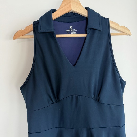 Jack Smith Sleeveless Polo Tennis Golf Dress Racerback Women's Navy Blue Large - Picture 2 of 6